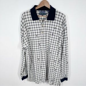 Siegfried Long Sleeve Polo Shirt With Plaid and Golfers Print 2XLT
